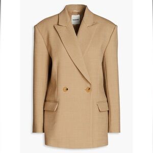 Sandro double breasted twill blazer